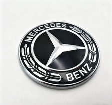 Front Hood Emblem Classic Flat Laurel Wreath decal Badge Fit For Mercedes Benz picture