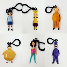Bob's Burgers Chibi In Motion Complete Set of 6 REGULAR Dangler Clips picture