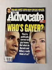 The Advocate Magazine Gay interest April 2007 Barack Obama Hilary Clinton picture