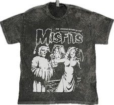 Misfits Shocking Return T-Shirt Punk Rock on Mineral Wash Vintage Washed Tee picture