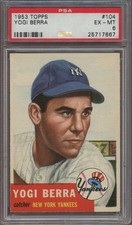 1953 Topps #104 Yogi Berra PSA 6 picture