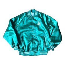 VTG 80s Norte Dame Fighting Irish Satin Snap Up Varsity Jacket Mens 2XL USA Made picture