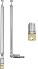 2PCS Telescopic FM AM Radio Antenna Replacement for Boombox TV Radio Stereo picture