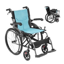VEVOR Wheelchair Aluminum Alloy Ultra-Lightweight 18-In Wide Seat 250lbs picture