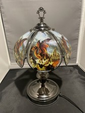 OK Lighting Vintage Dragon Design Touch Lamp Table Lamp 3 Brightnesses 14” Tall picture