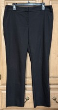 Chico’s So Slimming Pants Trouser Women’s Sz M Short Black Stretch Flat Front picture