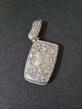 Antique 1927 Whiting Mfg Co. Knight Armor Sterling Silver Match Safe Vesta Case picture