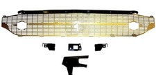 OER Gold Anodized Front Grille With Brackets For 1957 Chevy Bel Air Models picture