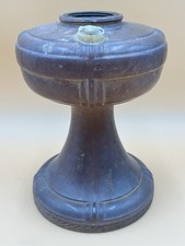 Antique Kerosene Oil Lamp Base Glass Patented 1939 Ambrose D. Olds Inventor picture