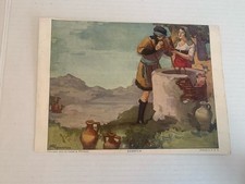 Vintage 1929 Art Print Rebecca At The Well Christian Religious Bible Art Sunday picture