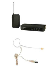 Shure BLX14 Wireless Beltpack System w/ Tan Earset Headset Microphone Mic picture