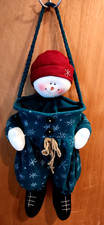 Vtg. Mr. Coo Coo Christmas Snowman  Felt Plush Hanging 33