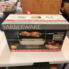 Farberware R4550  Smokeless Indoor Electric BBQ Grill Broiler Rotisserie Sealed picture
