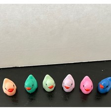 Unbranded Miniature Resin Ducks Set x 6 Multicolor Tiny Figurines Excellent Mini picture