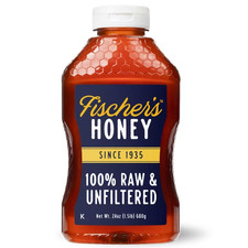 Fischer's 100% Pure, Raw & Unfiltered Honey, 24 oz new  included picture