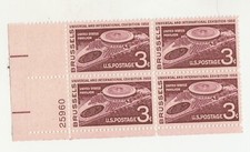 Scott # 1104  US  Brussels Exhibition  Plate Block   M/NH  O/G   picture