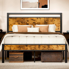 Upgraded Full Size Bed Frame, Heavy Duty Metal Sturdy Full Bed Frame with Modern picture
