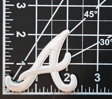 Atlanta Braves Retro White A Iron /Sew On Embroidered Patch ~Free Tracking~ picture