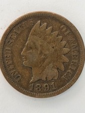 1891 United States, Indian Head Cent picture