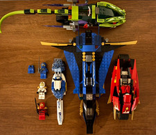 LEGO NINJAGO LOT: KAI’S BLADE CYCLE (9441) + JAY’S STORM FIGHTER (9442) + (9447) picture