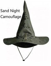 Outdoor Camouflage Hunting Tactical Large Brim Cosplay Wizard Hat picture