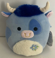Squishmallows Bermayeh the Blue Bull Plush, 8