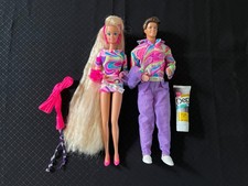 Vintage Mattel 1991 Totally Hair Barbie and Ken picture