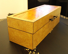Vintage 1977 Signed Wooden Valet Keepsake Box by Norman Jordan, Large 17.5