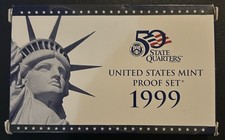 1999 s United States Clad Proof Set 9 Coins with COA picture