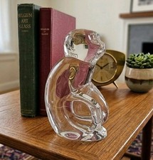 Val Saint Lambert Crystal Monkey Sculpture Signed Katherine De Sousa Belgium 6