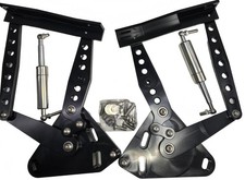 For 1967-72 Chevy GMC Truck Pickup C10 20 K10 K20 Black Billet Hood Hinges Pair picture