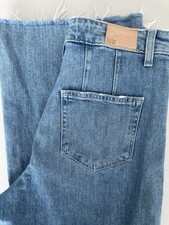 PAIGE Women’s Anessa Wide Leg High Rise Relaxed Jean In Kara Destructed Size 28 picture