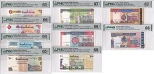 Sudan Set 9;5 10 50-5000 D 1992-98 P P 51 52 - 62 63 GEM UNC PMG 64 65 66 67 EPQ picture