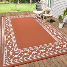 Outdoor Rug 8x10/9x12/9x18/10x14/10x20 FT Reversible Patio Mat,Outside Carpet,RV picture