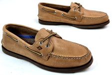 Sperry Authentic Original 2 Eye Boat Shoes Mens 9M Brown Leather 360 Lace - NEW picture