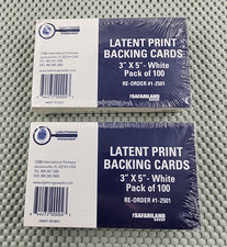 LIGHTNING POWDER FORENSICS SOURCE #1-2501 LATENT PRINT BACKING CARDS (200 CARDS) picture