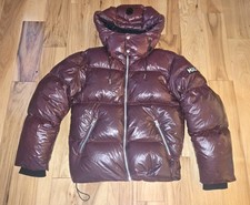 Mackage KENT-Z Down Burgundy Hooded Puffer Jacket Size 48 Flaw EUC $900 picture