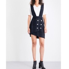 NWT New $325 Maje Jola Checked Woven Pinafore Skirt Dress Size 34 US XS picture