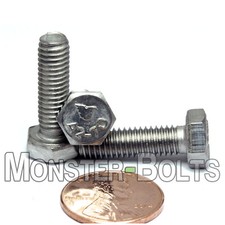 M6-1.00 x 20mm  Stainless Steel Hex Cap Bolt / Screw, Coarse DIN 933 Tap A2 18-8 picture