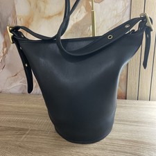 Vintage Y2K Coach  Helen’s Legacy Duffle Sac Bucket Bag Black Leather 9953 picture