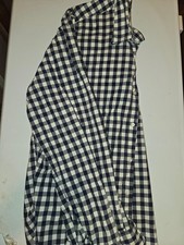 J.Crew Classic Fit Men’s XXL Gingham Check Shirt 100% Cotton Navy White Button U picture