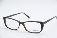 NEW VANNI V1956 A465 DARK BROWN BLUE AUTHENTIC EYEGLASSES FRAMES 51-15 picture