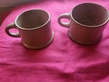 Dansk Brown Or Spice Tan  Nielstone 2 Mugs Japan Vtg N. Refsgaard picture