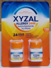 Xyzal 24 Hour Allergy 110 Count Tablets Expires 07/2028 picture