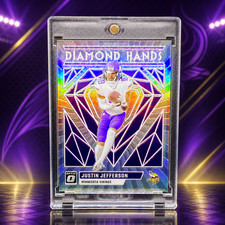 2023 Panini Optic Justin Jefferson Rare Diamond Refractor SSP Investment Vikings picture