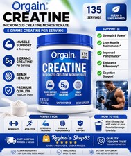 Orgain Creatine Monohydrate Powder 23.8 oz Unflavored 135 Servings 5g Micronized picture