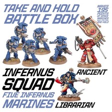 Warhammer 40K -Space Marine Infernus Squad x5 with Librarian and Ancient picture
