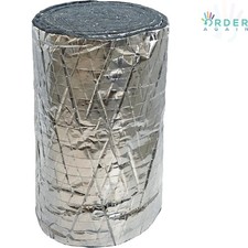 Foil Backed Cotton Duct Wrap 12x1x15ft Insulation Cushioning Vibration Reduction picture