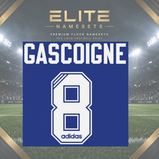 GASCOIGNE #8 RANGERS 1990'S WHITE FLOCK NAMESET FOR FOOTBALL SHIRT picture