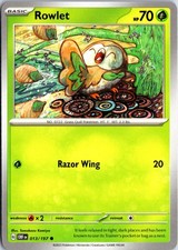 Rowlet 013/197 Near Mint Common Obsidian Flames Pokemon picture